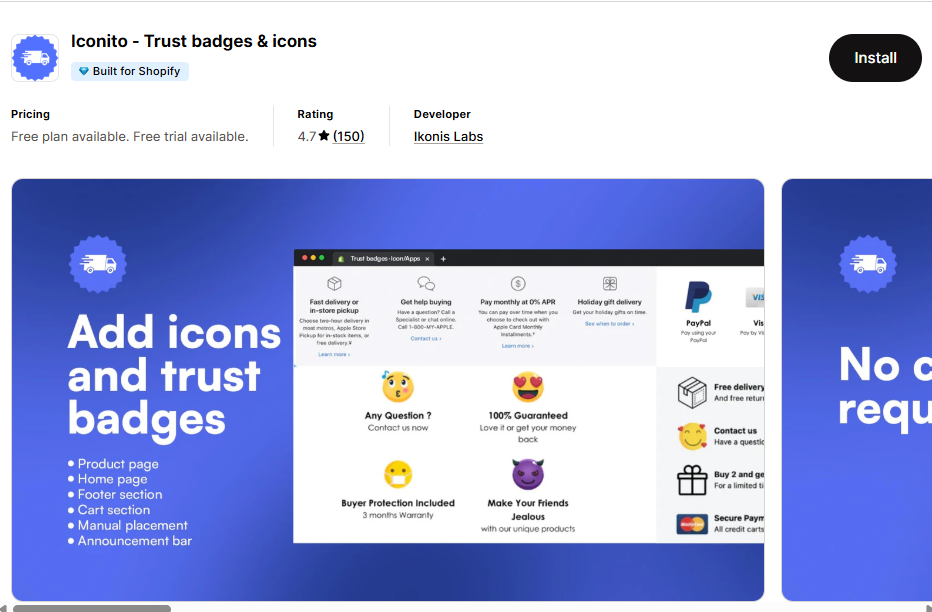 Trust and security Shopify apps