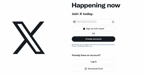Go to x.com and log in.