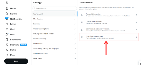 4. Click Your Account.