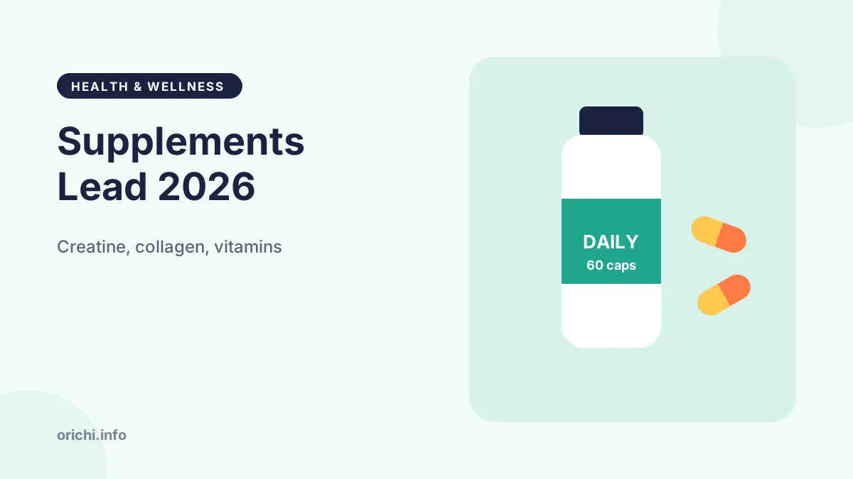 Trending health and wellness products: creatine, collagen and vitamins
