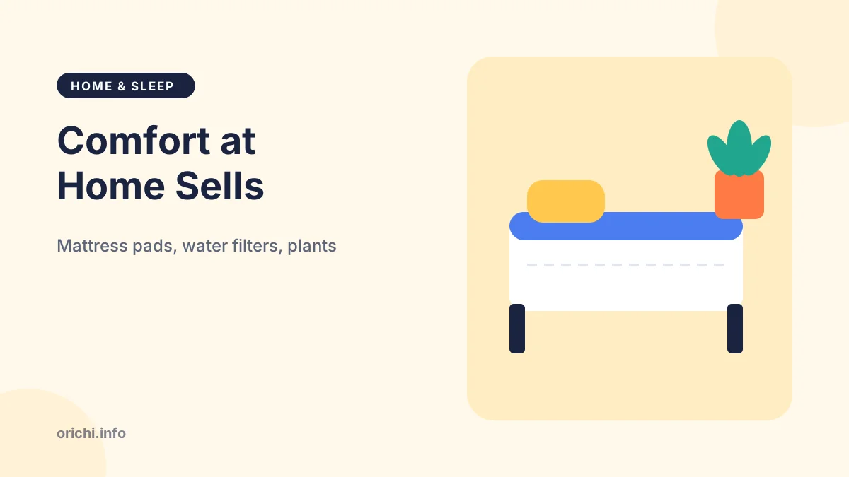 Trending home products: mattress pads and artificial plants