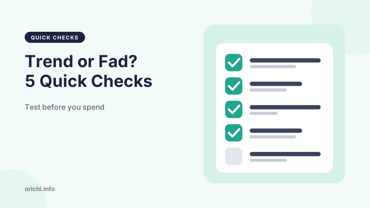 Checklist to tell a product trend from a fad